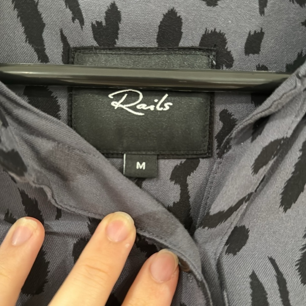 Rails Rocsi Cheetah Print Button Down Blouse - image 6